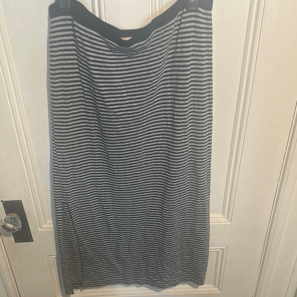 Gap Black and White Striped Maxi Skirt